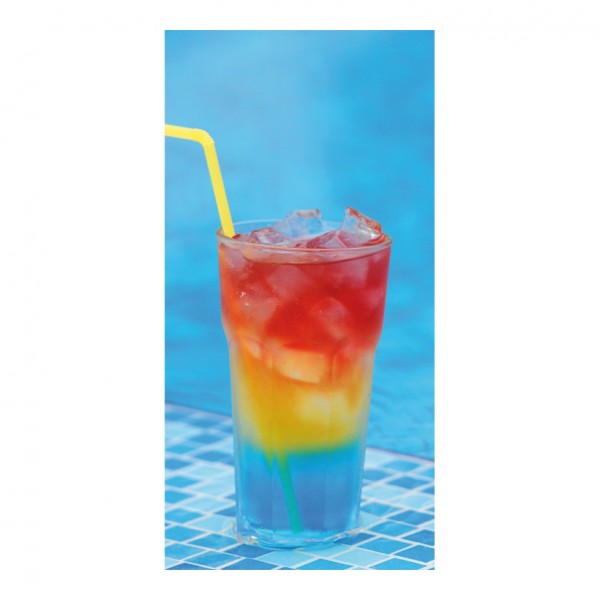 Motivdruck "Cocktail am Pool", 180x90cm Stoff