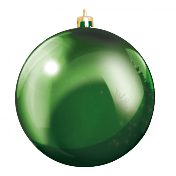 Weihnachtskugel, Grün, Ø 20cm, aus Kunststoff, Schwer entflammbar nach B1, UV-beständig