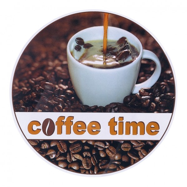 Kaffeehänger "coffee time" 28 cm Ø beidseitig bedruckt