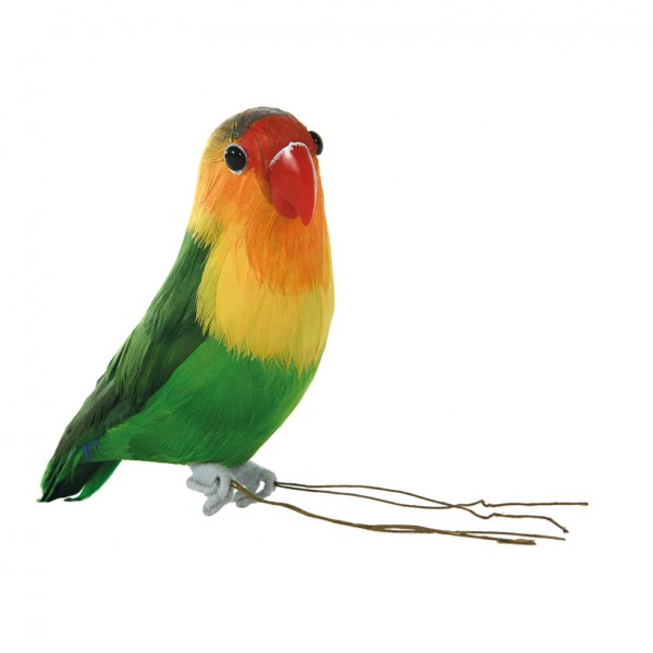 Papagei, 15x6x10cm aus Styropor, mit Federn