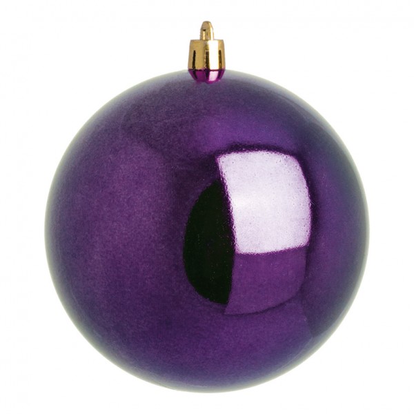 Weihnachtskugeln, violett glänzend, Ø 8cm 6 St./Blister