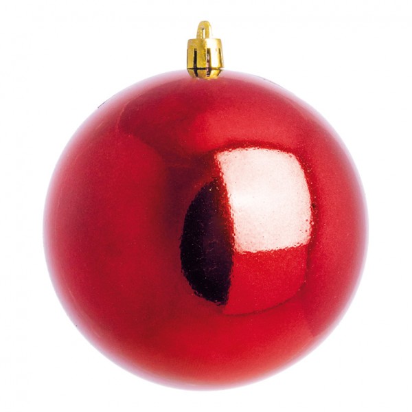 Weihnachtskugel, rot glänzend, Ø 14cm