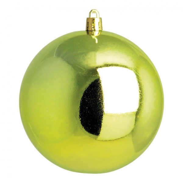 Weihnachtskugel, hellgrün glänzend, Ø 10cm