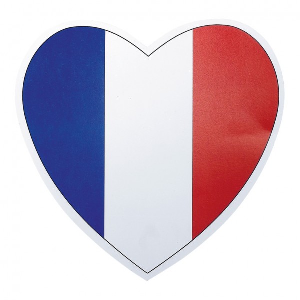 Herz Frankreich 29x29 cm Karton