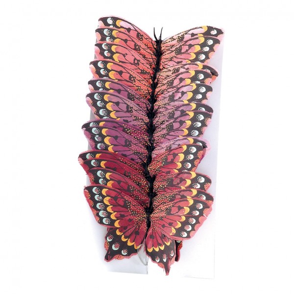 Schmetterling 12x7 cm Federn, 12-tlg.