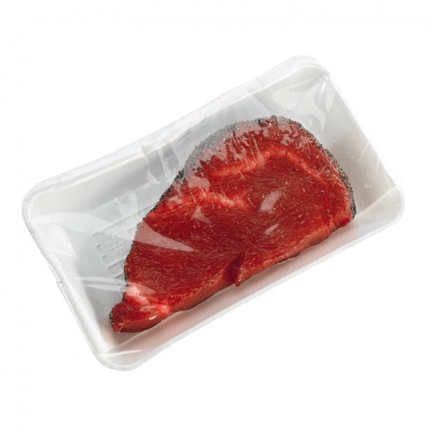 Beefsteak, roh, 8x18cm, Kunststoff