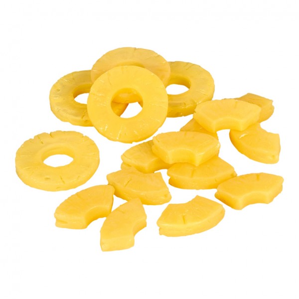 Ananasstücke, 8cm, 17Stck./Btl., Ringe und Stücke, Kunststoff