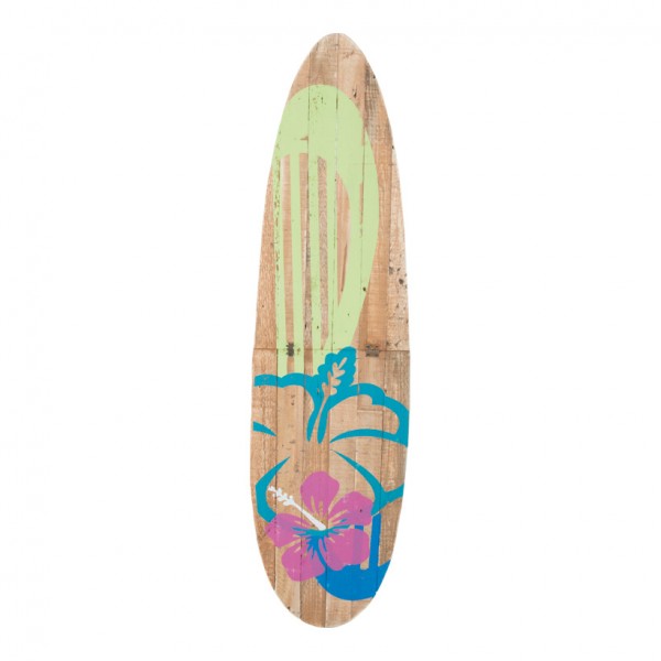 Surfbrett, 115x30cm, Holz, mit Ständer